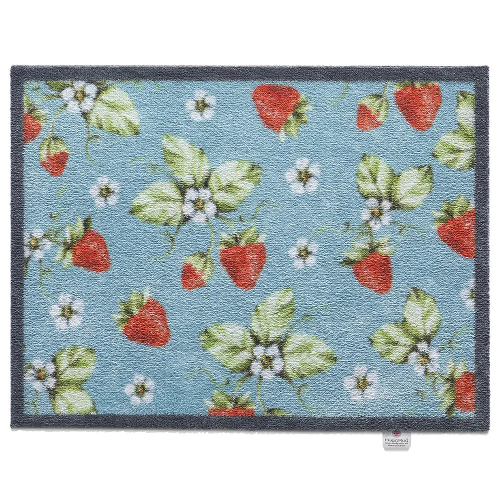 Patterned Hug Rug Strawberries 1 Multicoloured Rug — RugsDirect Online