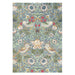 Morris & Co strawberry thief slate Grey, Multicoloured Living Room Floral Rug.