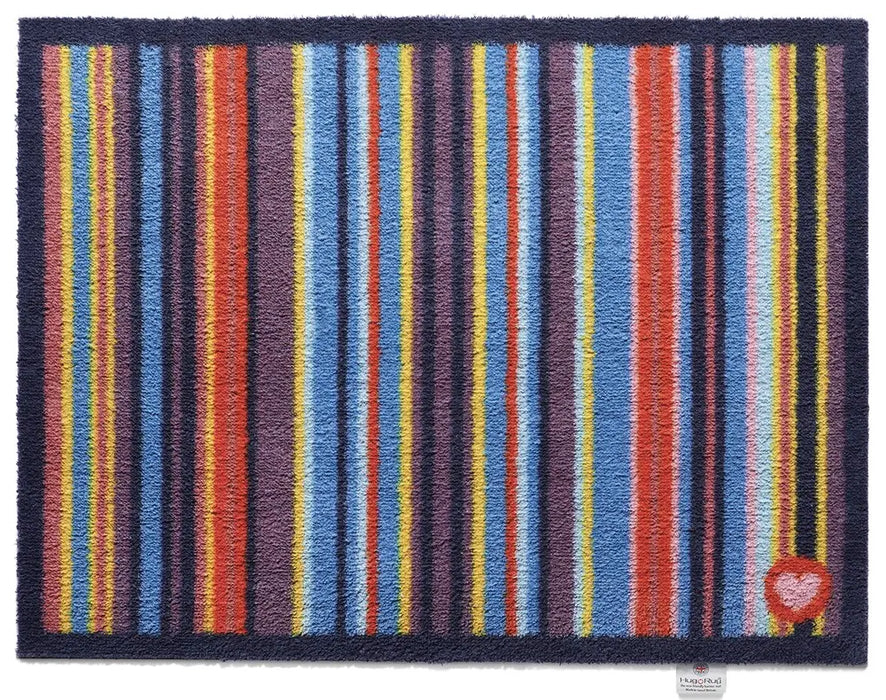 Patterned Hug Rug Stripe 85 Multicoloured Rug — RugsDirect Online
