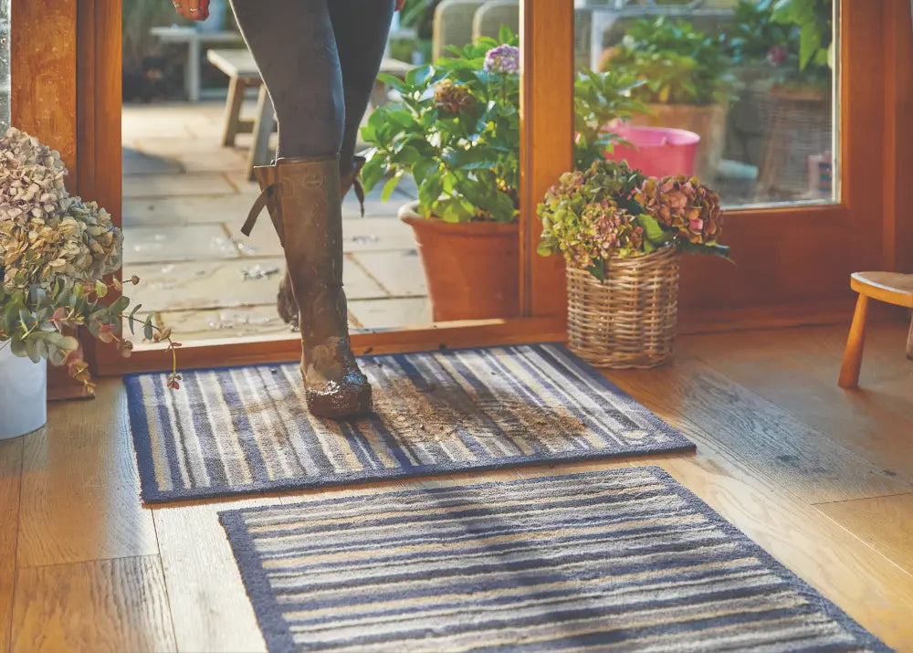 Patterned Hug Rug Stripe 88 Multicoloured Rug — RugsDirect Online