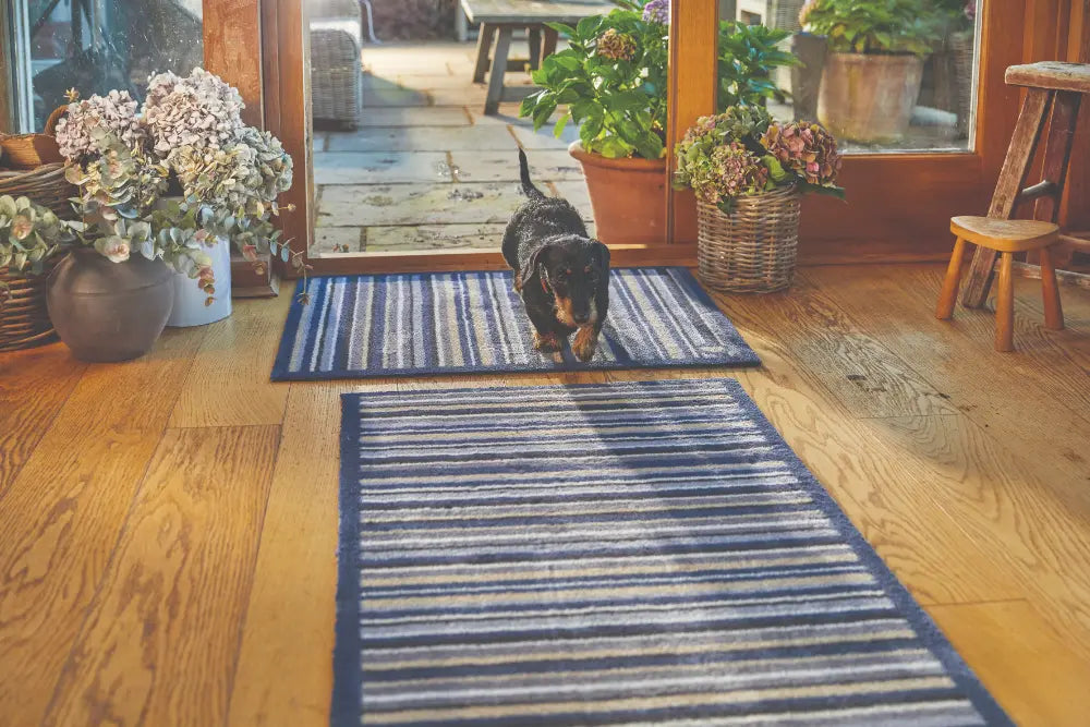 Patterned Hug Rug Stripe 88 Runner Multicoloured Rug — RugsDirect Online
