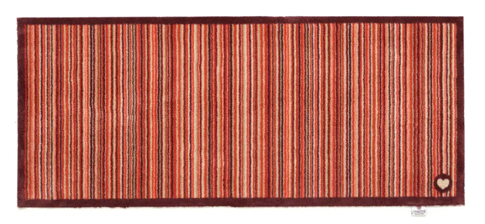 Patterned Hug Rug Red Stripe 2 Runner