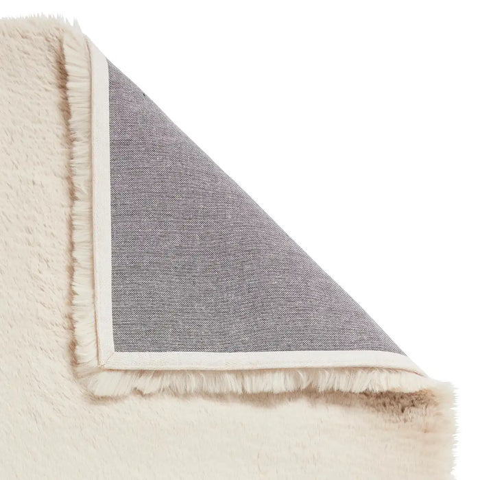 Think Rugs super teddy beige Beige Living Room Shaggy Rug.