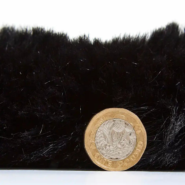 Think Rugs super teddy black Black Living Room Shaggy Rug.