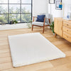 Think Rugs super teddy ivory Ivory Living Room Shaggy Rug.