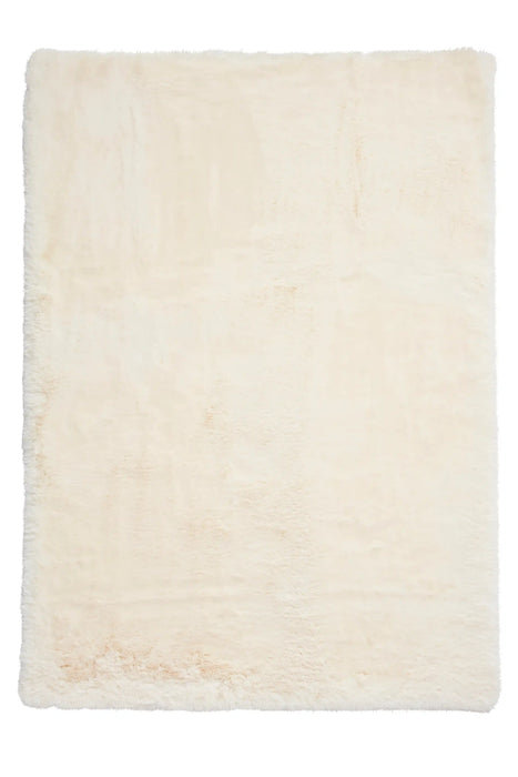 Think Rugs super teddy ivory Ivory Living Room Shaggy Rug.
