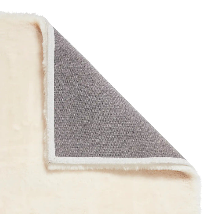 Think Rugs super teddy ivory Ivory Living Room Shaggy Rug.