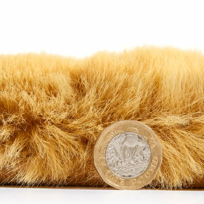 Think Rugs super teddy mustard Yellow Living Room Shaggy Rug.