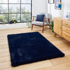 Think Rugs super teddy navy Blue, Navy Living Room Shaggy Rug.