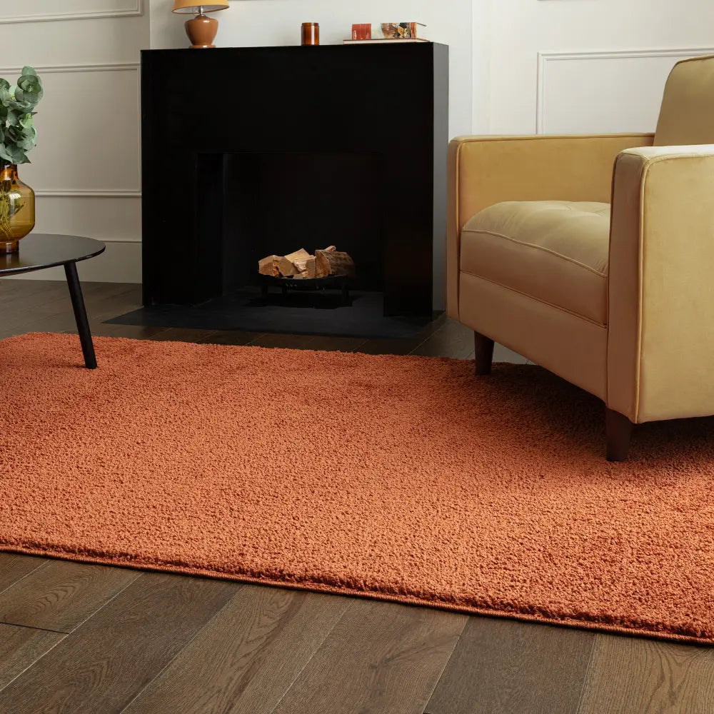 Super Snug Washable Rust Orange Rug — RugsDirect Online