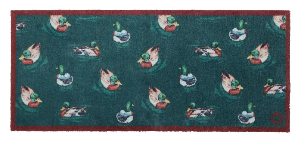 Swimming Ducks Teal Multi