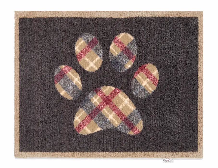 Hug Rug Multi Hug Rug Washable Tartan Paw Multi Navy Rug — RugsDirect Online