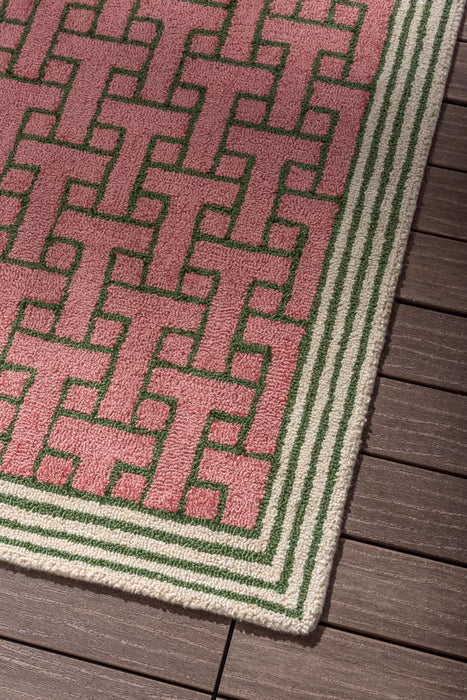 In-Outdoor Ted Baker Monogram Dusted Pink outdoor 455802 Rug