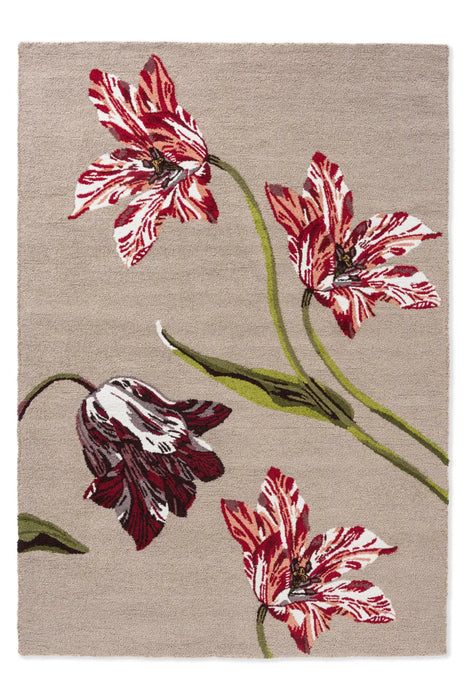 In-Outdoor Ted Baker Botanical Tulip Burgundy outdoor 455610 Rug