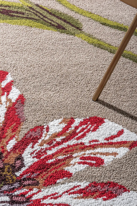 In-Outdoor Ted Baker Botanical Tulip Burgundy outdoor 455610 Rug