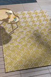 In-Outdoor Ted Baker Houndstooth Mustard outdoor 455706 Rug