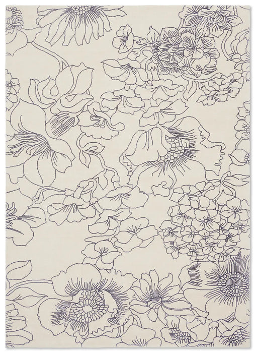 Linear Floral Ted Baker Blue 162508 Rug
