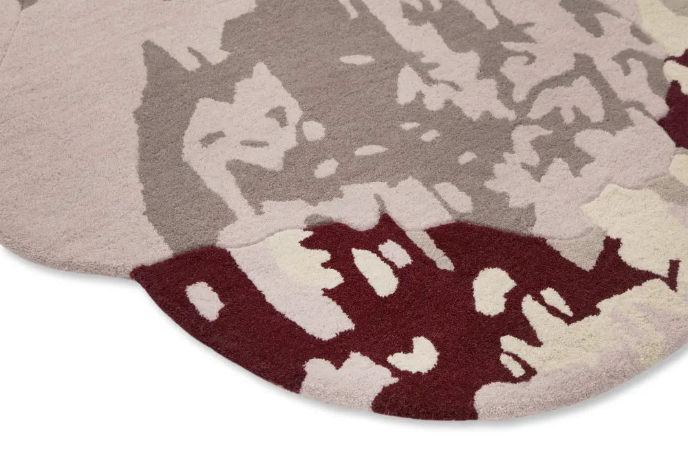 Shaped Magnolia Ted Baker -Burgundy 162303 Rug