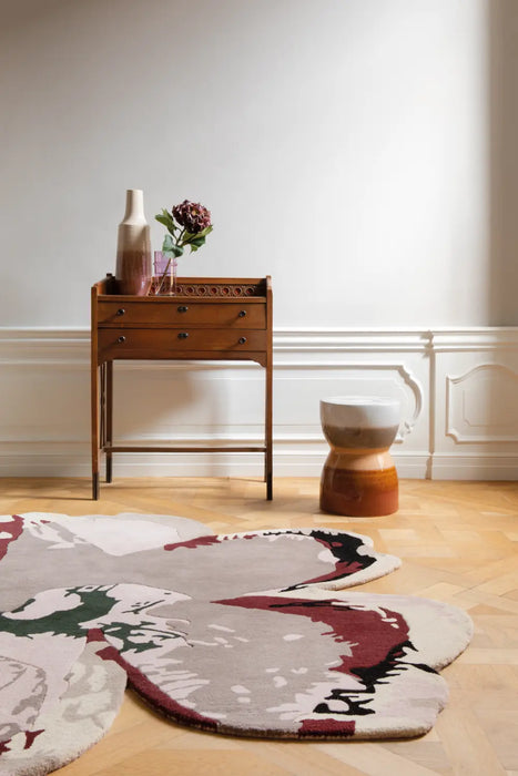 Shaped Magnolia Ted Baker -Burgundy 162303 Rug