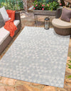 Serdim Rugs sky outdoor triangle silver Grey Living Room Floral Rug.