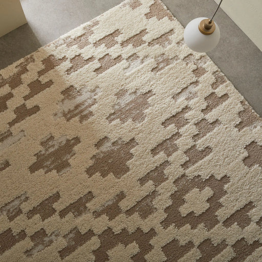 Oriental Weavers tribal 5090 w Beige Living Room Geometric Rug.