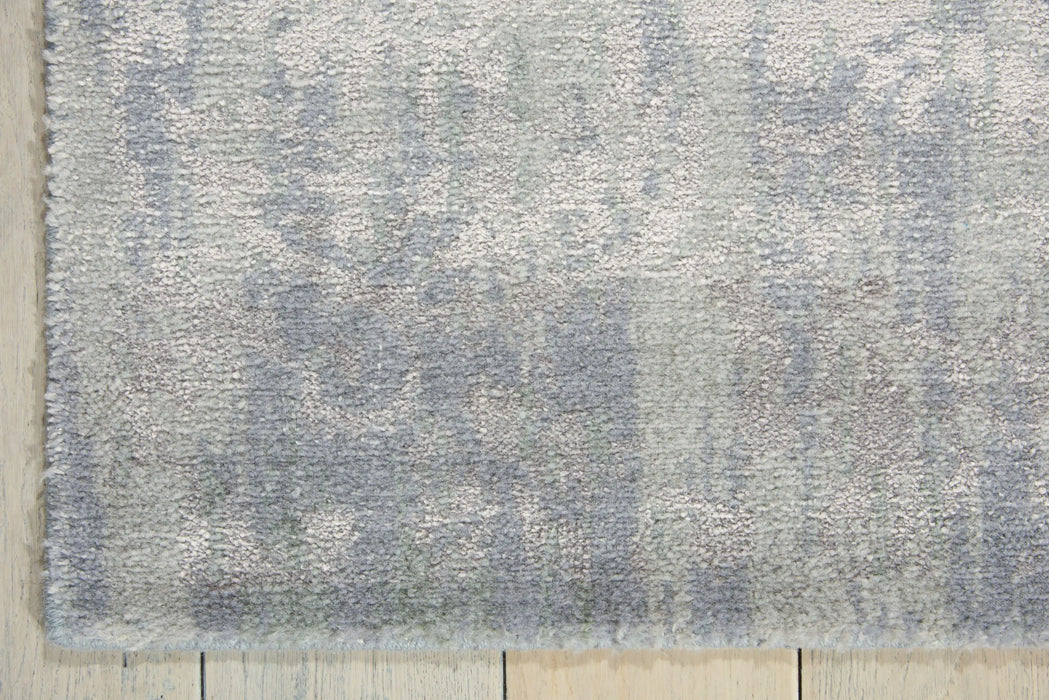 Nourison twilight nourison twi05 slate Blue, Grey Living Room Wool Rug.