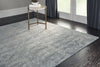 Nourison twilight nourison twi05 slate Blue, Grey Living Room Wool Rug.