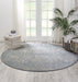 Nourison twilight nourison twi05 slate Blue, Grey Living Room Wool Rug.