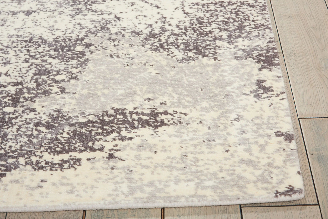 Nourison twilight nourison twi06 bone Grey, Multicoloured Living Room Wool Rug.