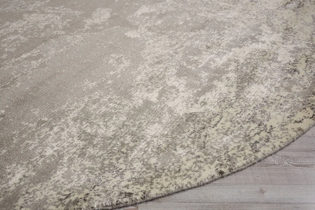 Nourison twilight nourison twi06 bone Grey, Multicoloured Living Room Wool Rug.