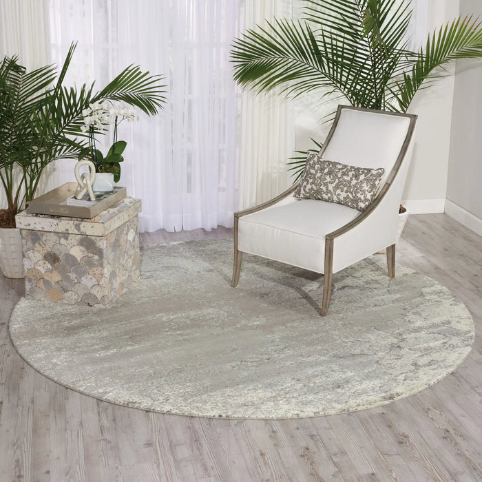 Nourison twilight nourison twi06 bone Grey, Multicoloured Living Room Wool Rug.