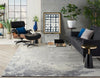 Nourison twilight nourison twi06 bone Grey, Multicoloured Living Room Wool Rug.