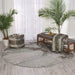 Nourison twilight nourison twi07 sea mist Green, Black Living Room Wool Rug.