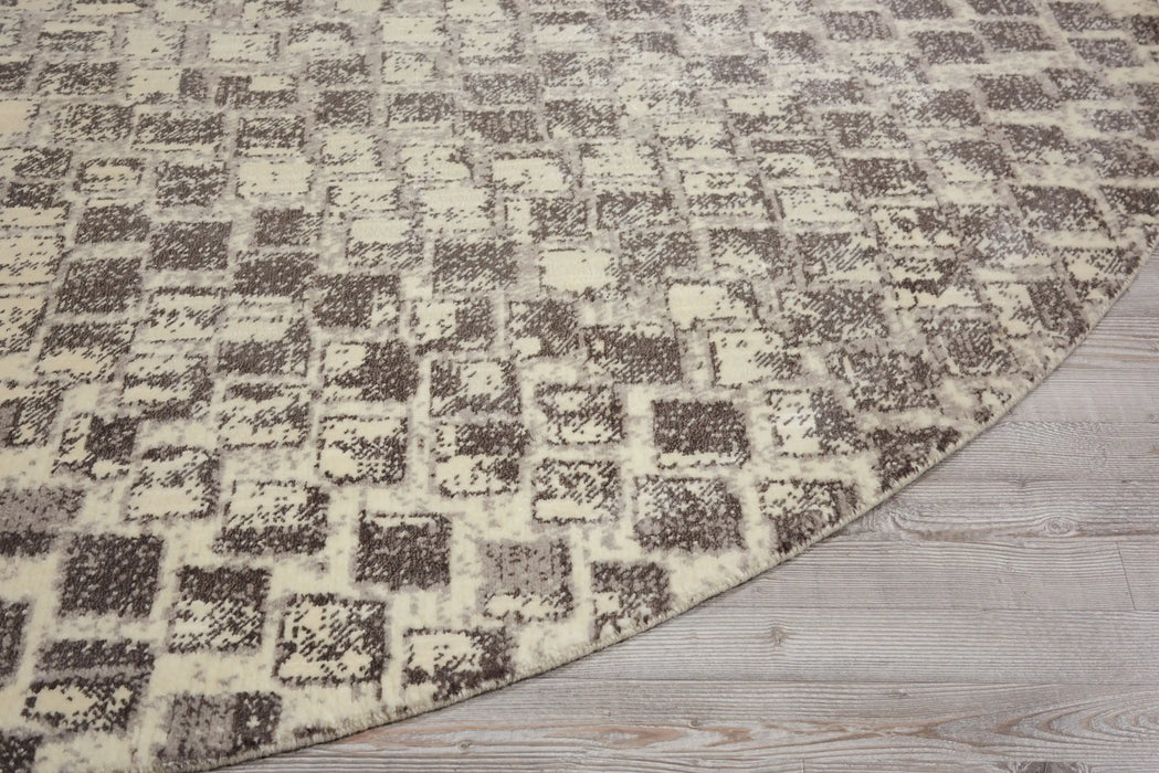 Nourison twilight nourison twi08 cream Beige, Multicoloured Living Room Wool Rug.