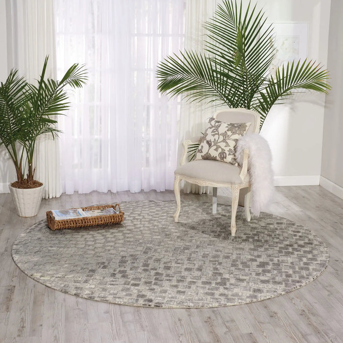 Nourison twilight nourison twi08 cream Beige, Multicoloured Living Room Wool Rug.