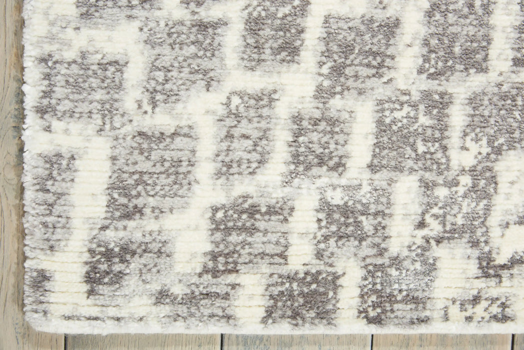 Nourison twilight nourison twi08 cream Beige, Multicoloured Living Room Wool Rug.