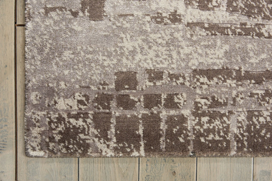 Nourison twilight nourison twi10 hazel Brown Living Room Wool Rug.