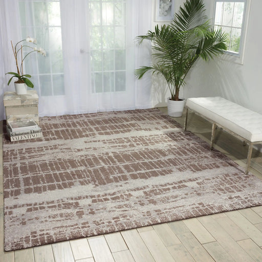 Nourison twilight nourison twi10 hazel Brown Living Room Wool Rug.