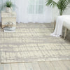 Nourison twilight nourison twi10 ivory Grey, Beige Living Room Wool Rug.