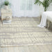 Nourison twilight nourison twi10 ivory Grey, Beige Living Room Wool Rug.