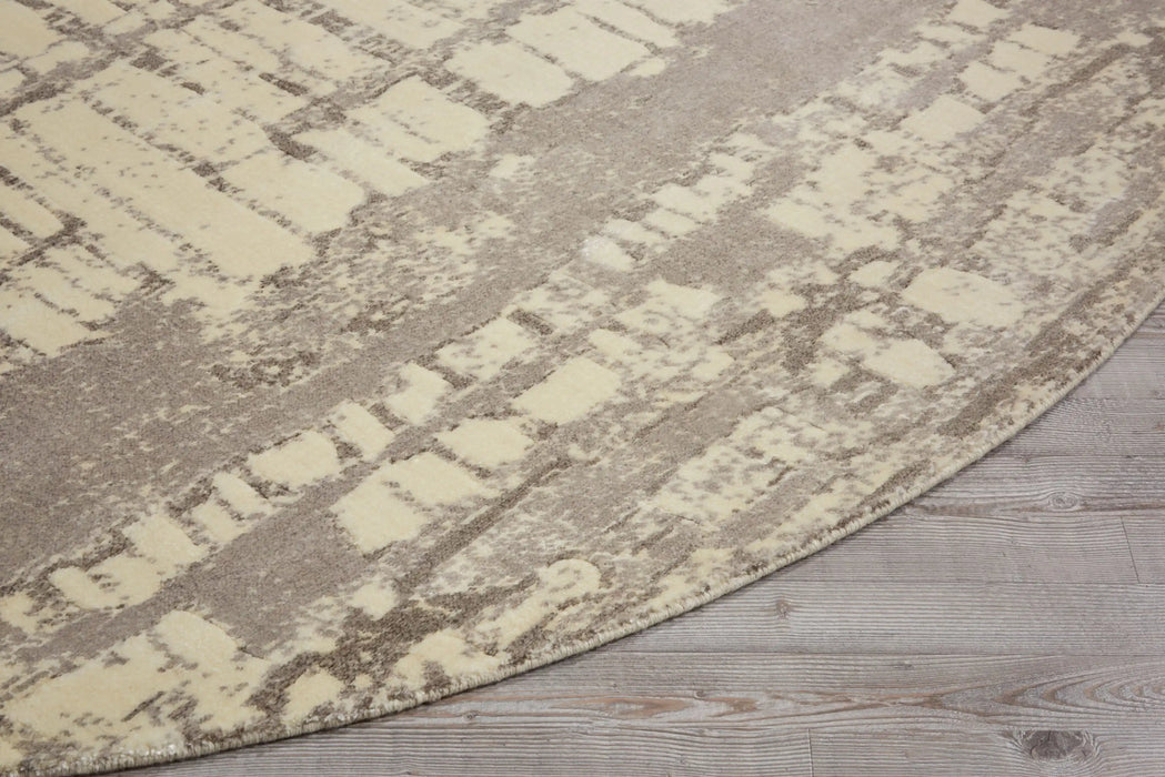Nourison twilight nourison twi10 ivory Grey, Beige Living Room Wool Rug.