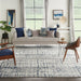 Nourison twilight nourison twi10 ivory navy Blue, Ivory, Navy Living Room Wool Rug.