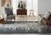 Nourison twilight nourison twi11 flint Grey, Black Living Room Wool Rug.