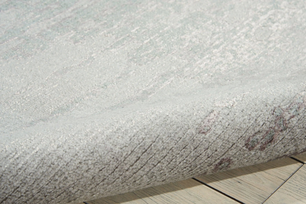Nourison twilight nourison twi11 seafoam Grey Living Room Wool Rug.