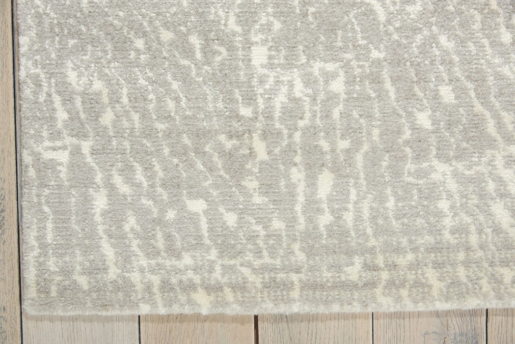 Nourison twilight nourison twi12 ivory grey Grey, Beige Living Room Wool Rug.