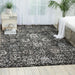 Nourison twilight nourison twi13 onyx Black, Multicoloured Living Room Wool Rug.