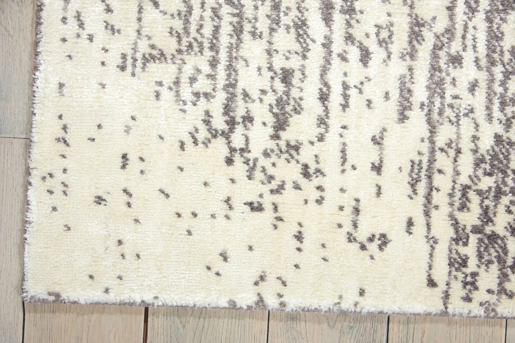 Nourison twilight nourison twi14 smoke Grey, Beige, Multicoloured Living Room Wool Rug.
