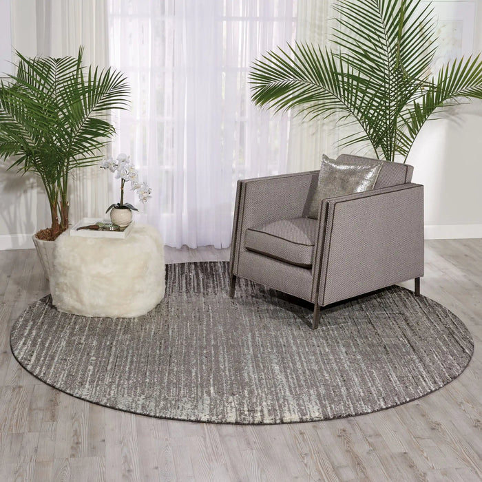 Nourison twilight nourison twi14 smoke Grey, Beige, Multicoloured Living Room Wool Rug.