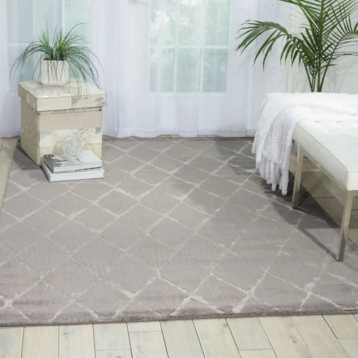 Nourison twilight nourison twi15 grey Grey Living Room Wool Rug.