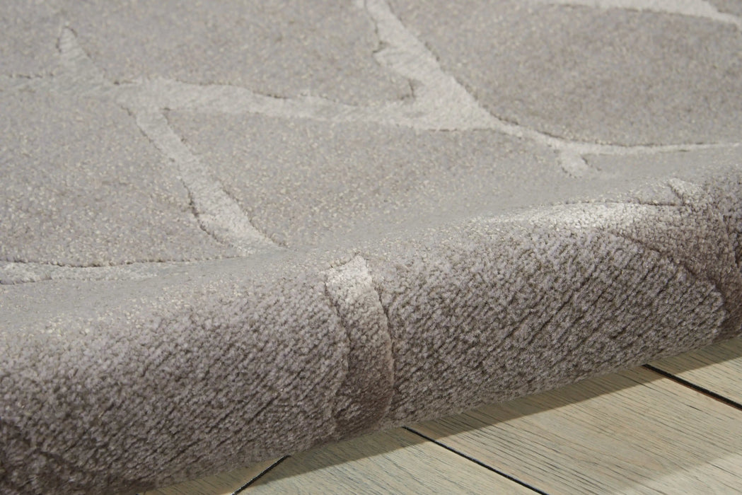 Nourison twilight nourison twi15 grey Grey Living Room Wool Rug.